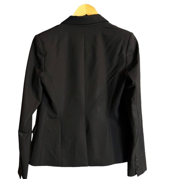 THEORY Black Gabe Blazer Jacket Single Breasted Wool Career Slim Stretch 6 GUC - Picture 3 of 8